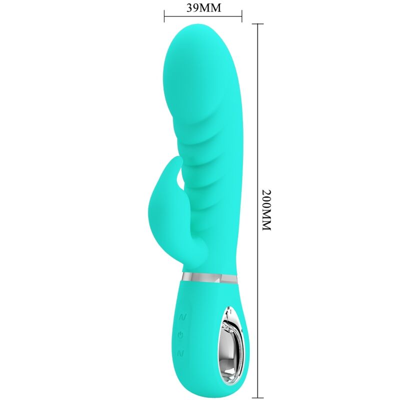 PRETTY LOVE - PRESCOTT VIBRADOR PONTO G MULTIFUNÇÕES VERDE ÁGUA