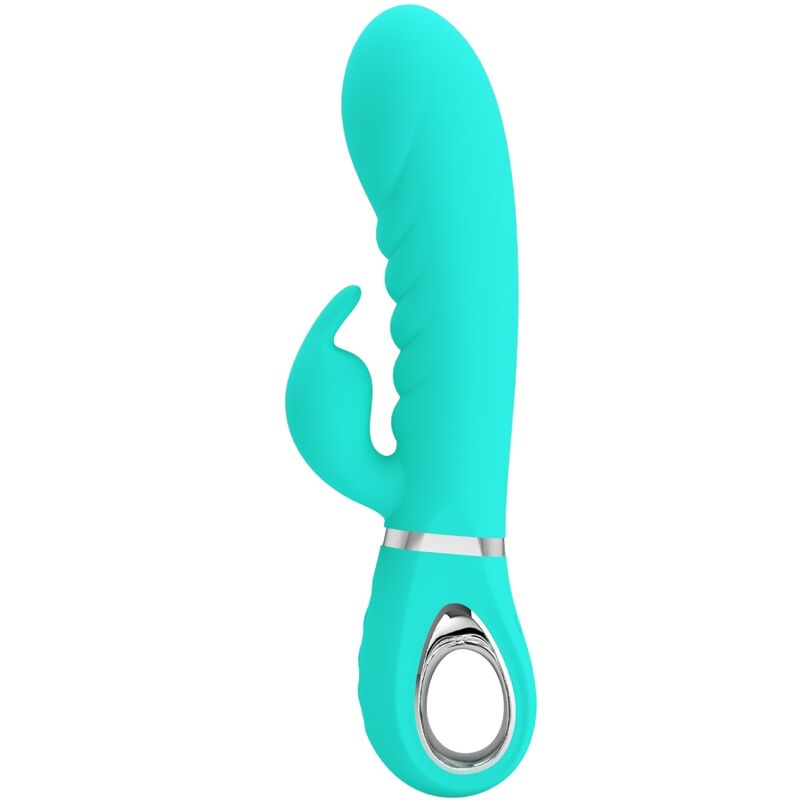 PRETTY LOVE - PRESCOTT VIBRADOR PONTO G MULTIFUNÇÕES VERDE ÁGUA