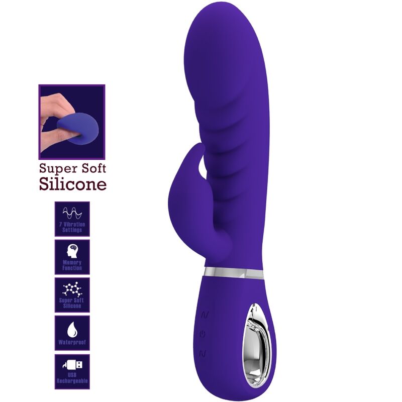 PRETTY LOVE - PRESCOTT VIBRADOR PONTO G MULTIFUNÇÕES LILÁS