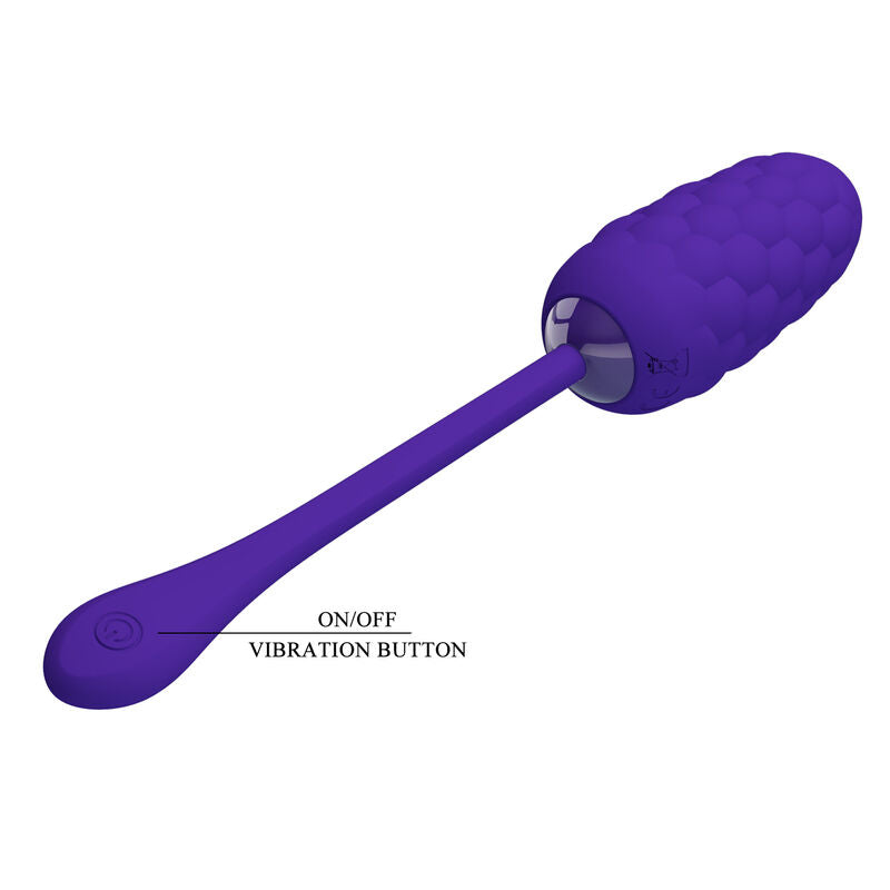 PRETTY LOVE - OVO VIBRADOR COM TEXTURA MARINHA RECARREGÁVEL LILÁS