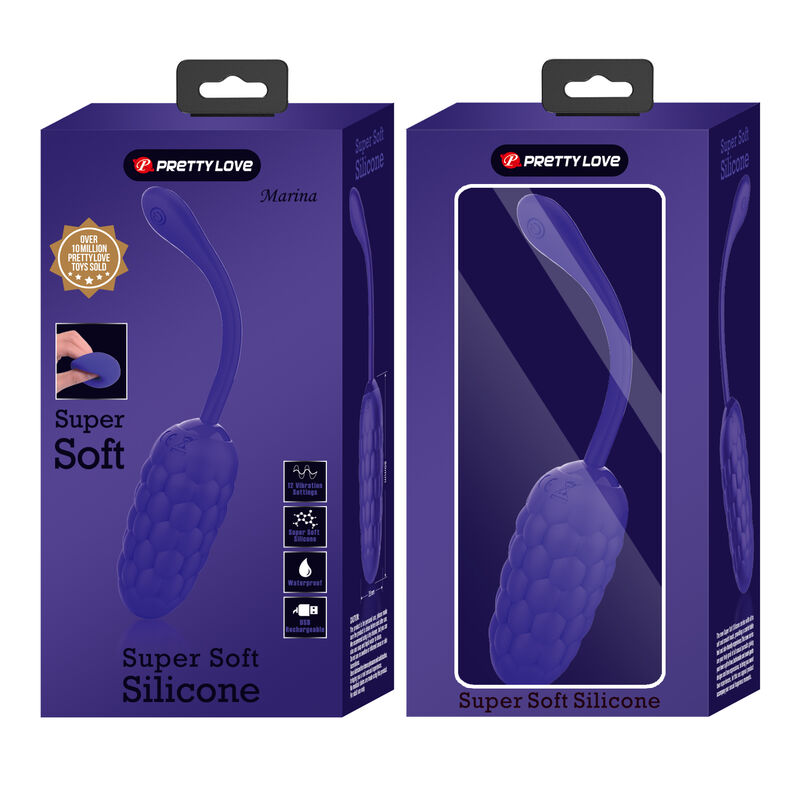 PRETTY LOVE - OVO VIBRADOR COM TEXTURA MARINHA RECARREGÁVEL LILÁS