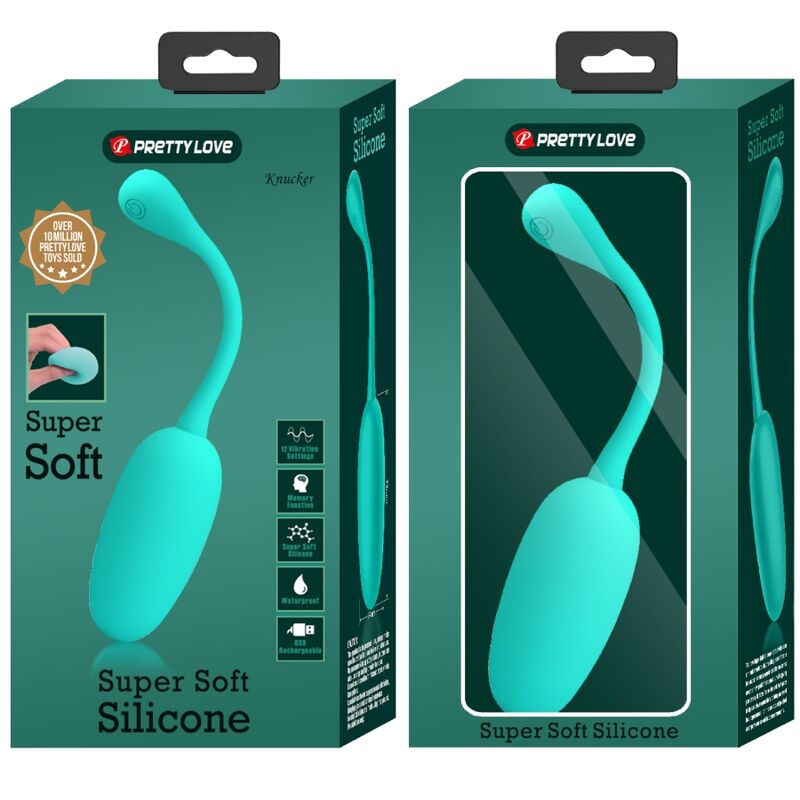 PRETTY LOVE - KNUCKER OVO VIBRADOR RECARREGÁVEL VERDE ÁGUA