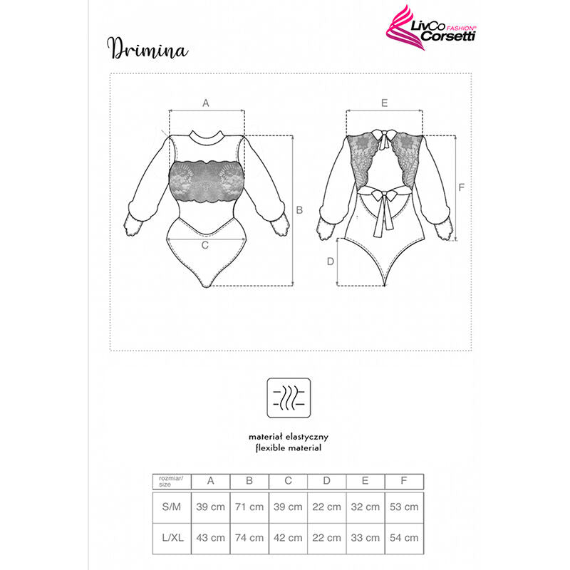 LIVCO CORSETTI MODA - DRIMINA LC90690 NAVY BLUE BODY L/GG