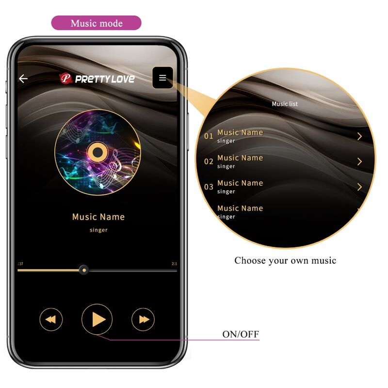 PRETTY LOVE - JAYLEEN VIBRADOR COM CONTROLO APP LILÁS