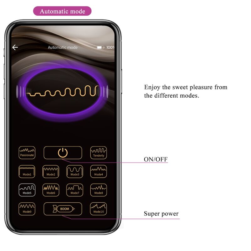 PRETTY LOVE - JAYLEEN VIBRADOR COM CONTROLO APP LILÁS