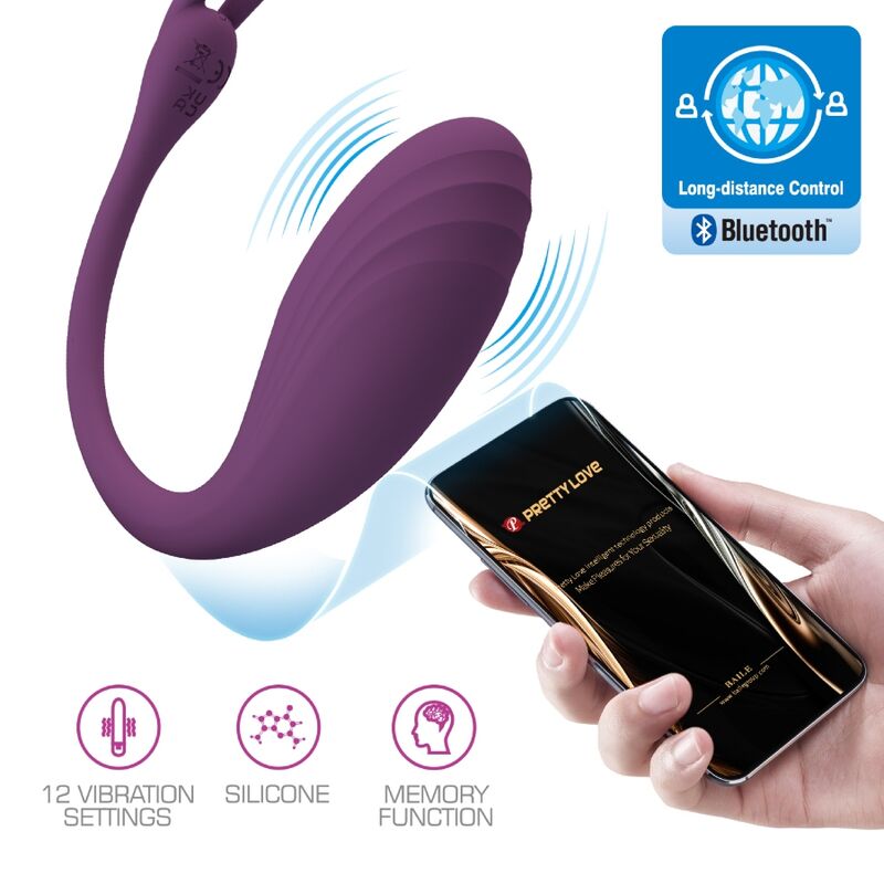 PRETTY LOVE - CATALINA VIBRATOR WITH APP CONTROL IN PURPLE