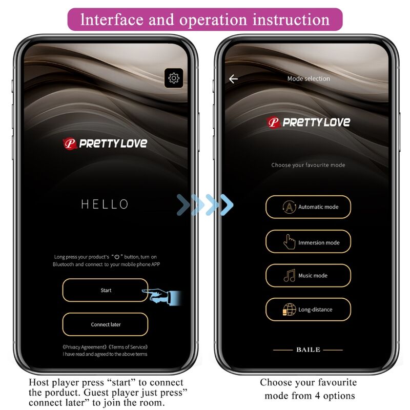 PRETTY LOVE - CATALINA VIBRADOR COM CONTROLO APP LILÁS