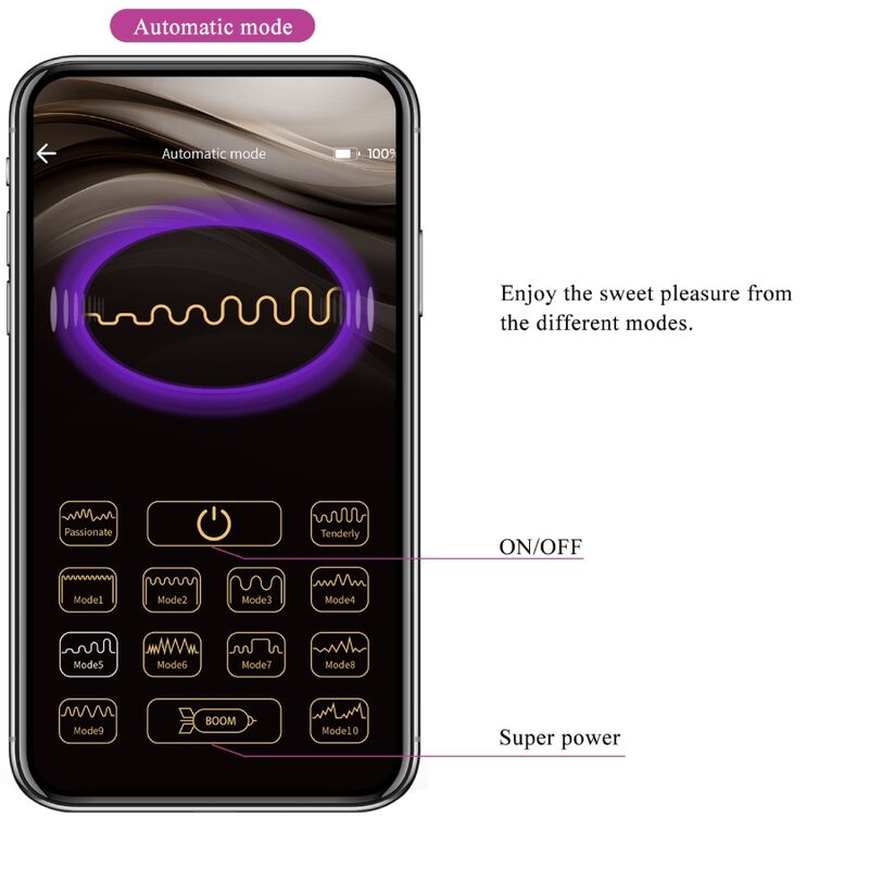 PRETTY LOVE - CATALINA VIBRATOR WITH APP CONTROL IN PURPLE