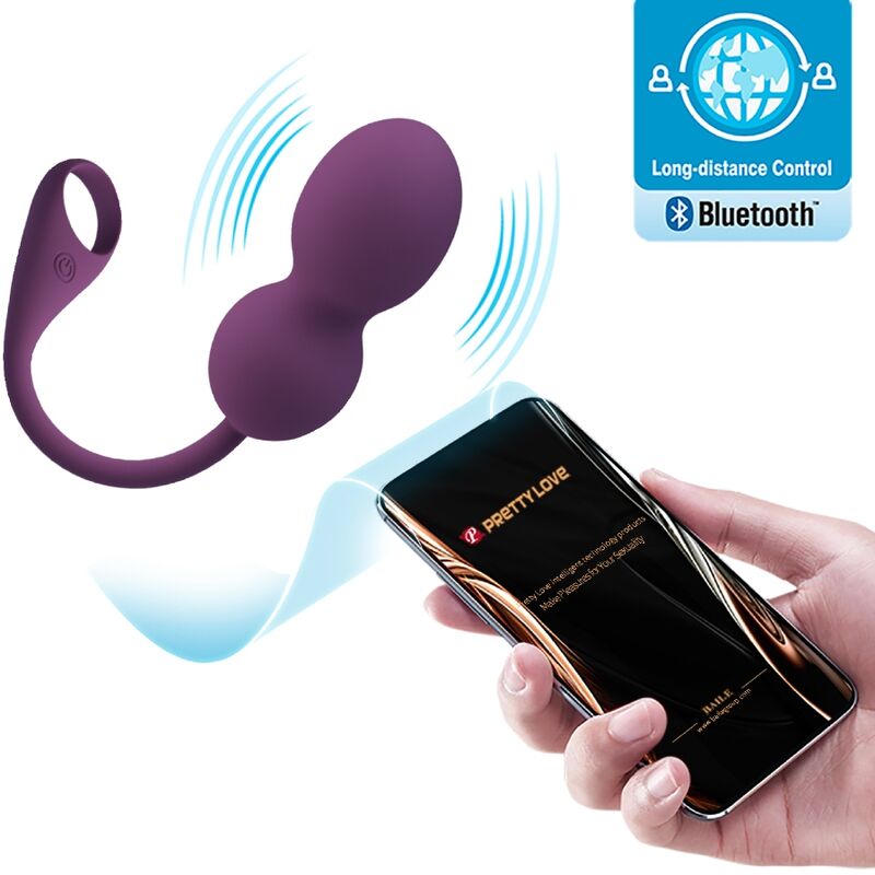 PRETTY LOVE - ELVIRA BOLAS KEGEL COM CONTROLO APP ROXO