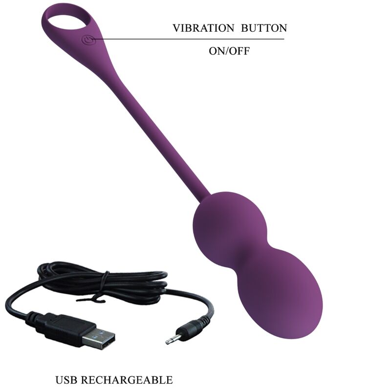 PRETTY LOVE - ELVIRA BOLAS KEGEL COM CONTROLO APP ROXO