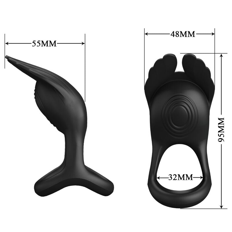 PRETTY LOVE - SILAS ANEL VIBRADOR 7 VIBRAÇÕES EM SILICONE PRETO