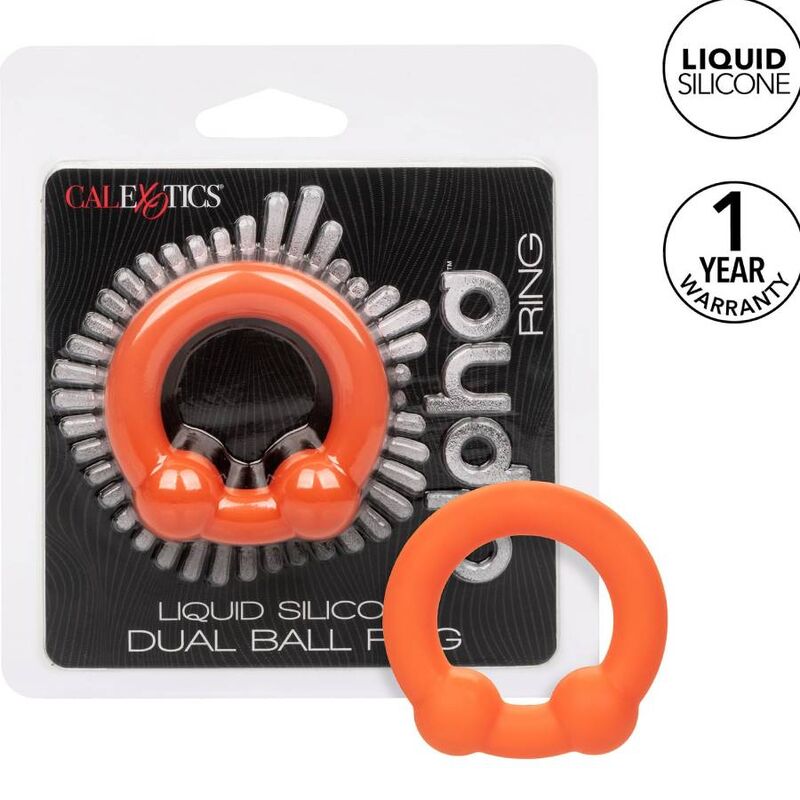 CALEXOTICS - ALPHA ANEL DUPLO COM BOLA LARANJA
