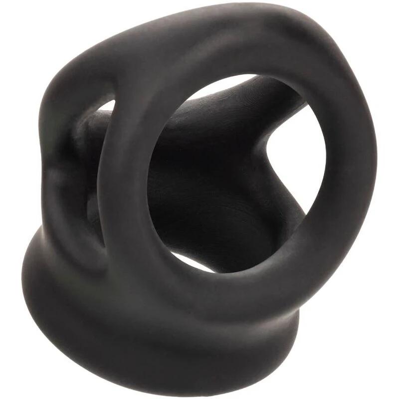 ALPHA ANEL DE GAIOLA DUPLA PRETO - Sex Shop Sexy