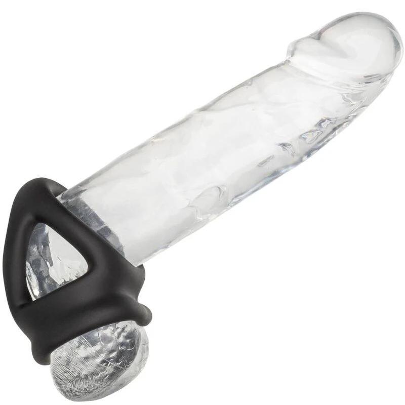 ALPHA ANEL DE GAIOLA DUPLA PRETO - Sex Shop Sexy
