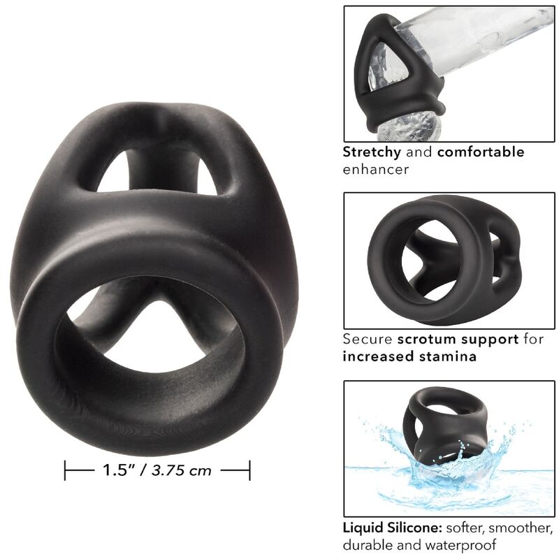 CALEXOTICS - ALPHA ANEL COM JAULA DUPLA PRETO