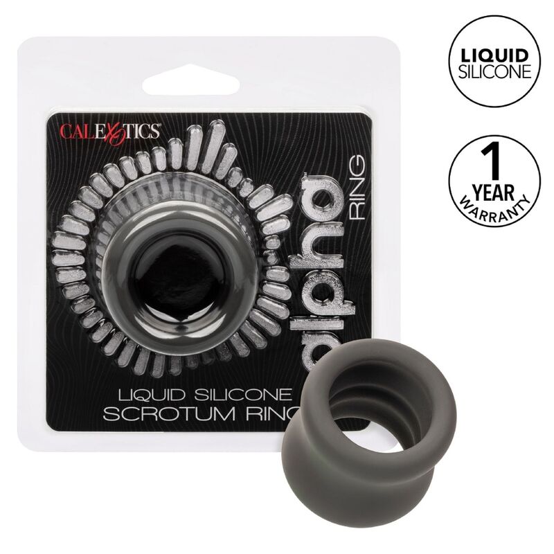 CALEXOTICS - ALPHA ANEL EXTENSOR DE ESCROTO DUPLO PRETO