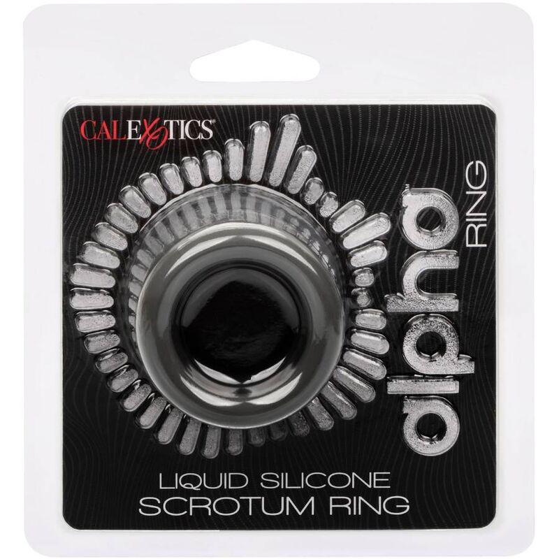 CALEXOTICS - ALPHA ANEL EXTENSOR DE ESCROTO DUPLO PRETO