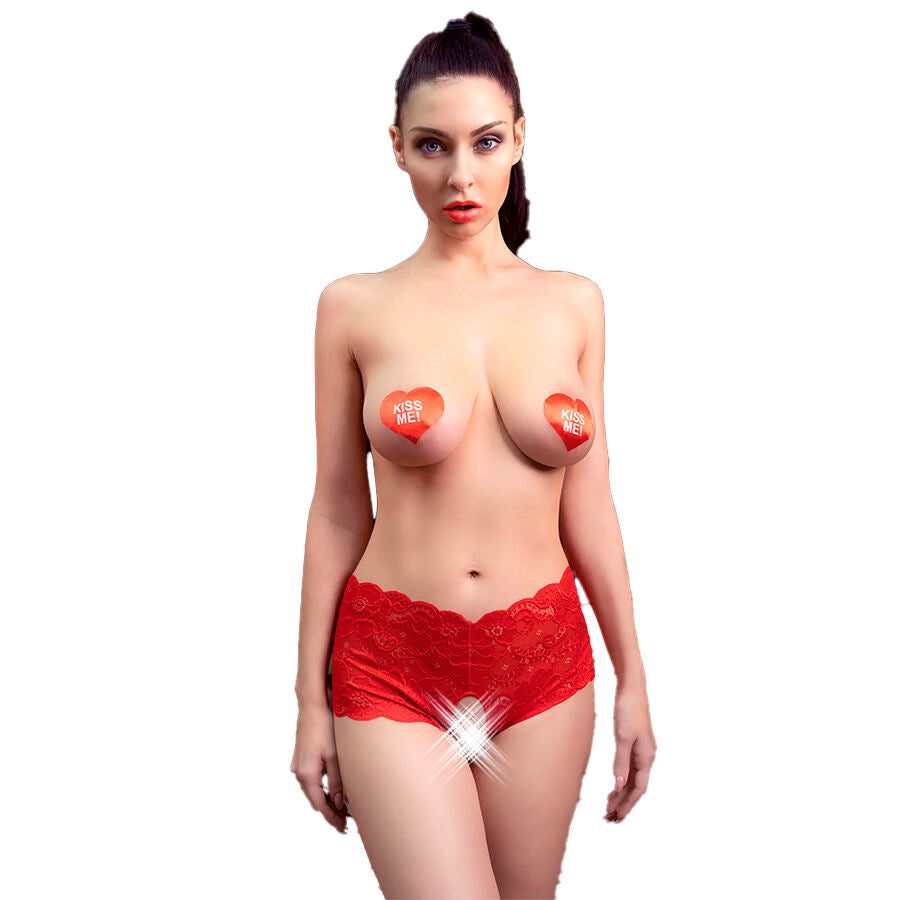 CHILIROSE - CR 4641 CUECAS ABERTAS VERMELHO L/XL