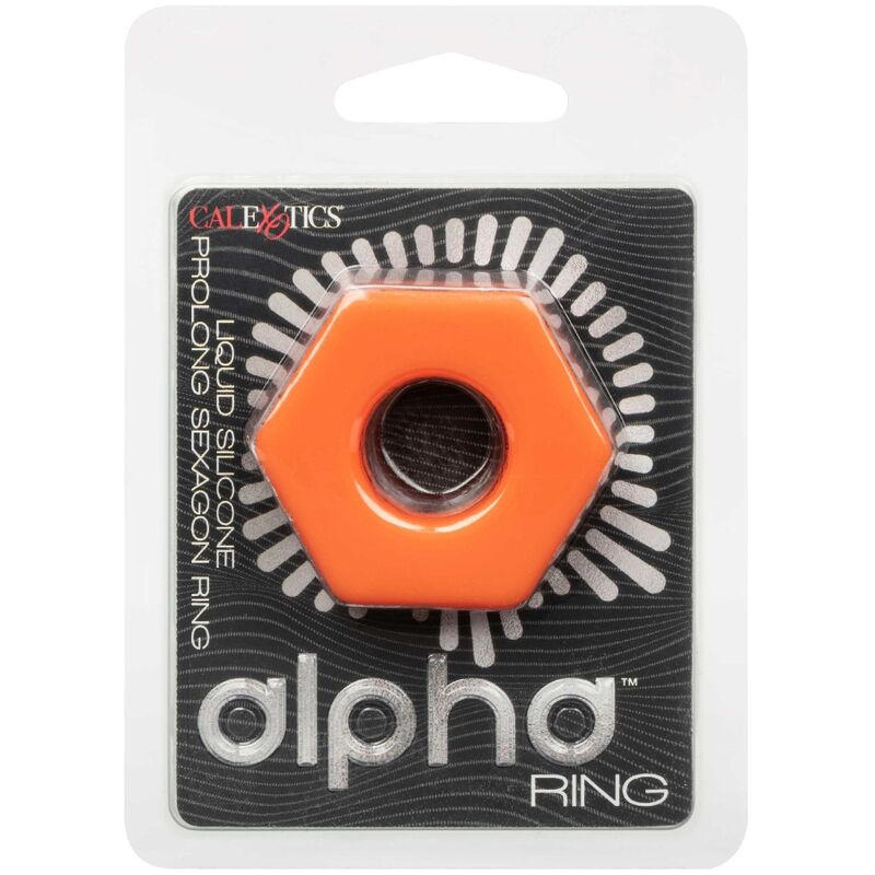 CALEXOTICS - ALPHA ANEL ALONGADOR HEXAGONAL LARANJA