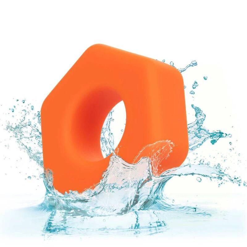 ANEL ALPHA PROLONG HEXÁGONO LARANJA - Sex Shop Sexy