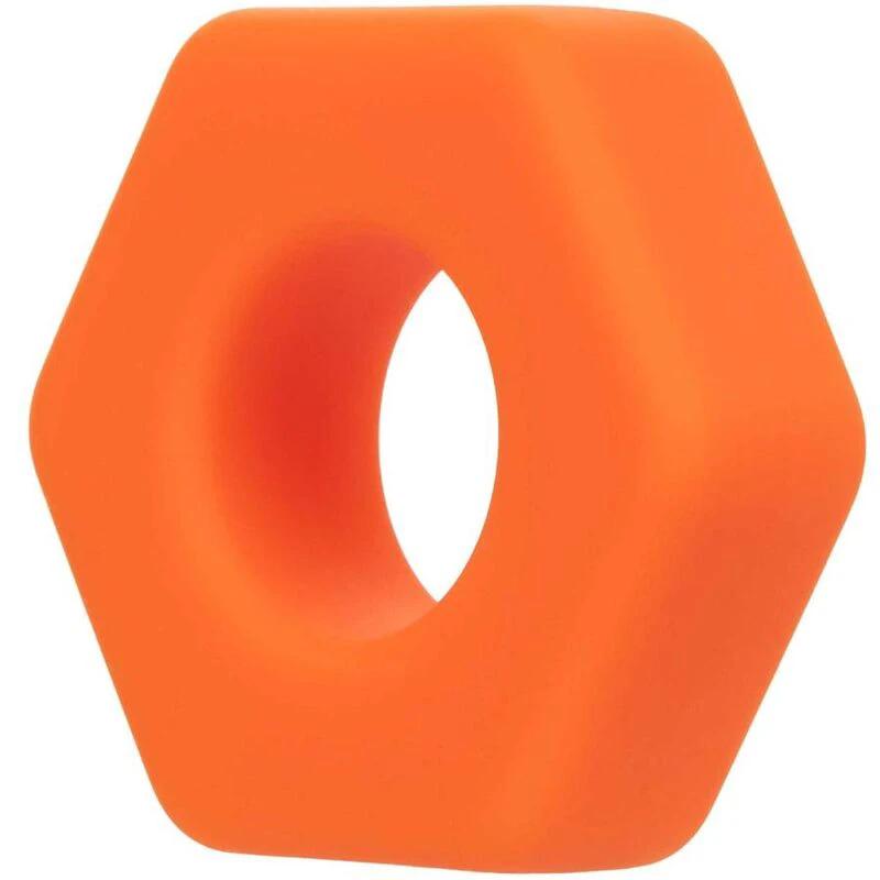 ANEL ALPHA PROLONG HEXÁGONO LARANJA - Sex Shop Sexy