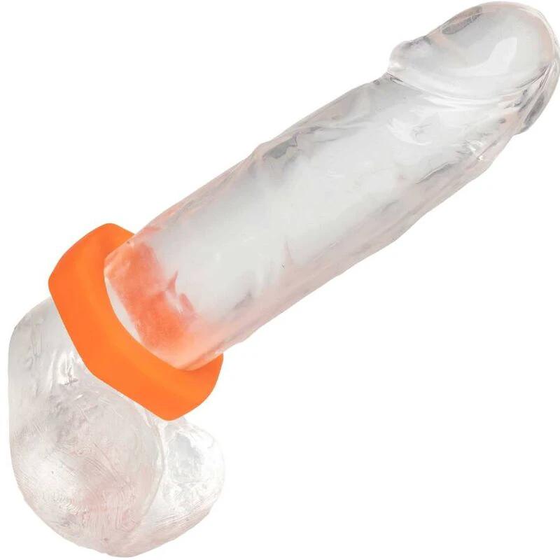 ANEL ALPHA PROLONG HEXÁGONO LARANJA - Sex Shop Sexy