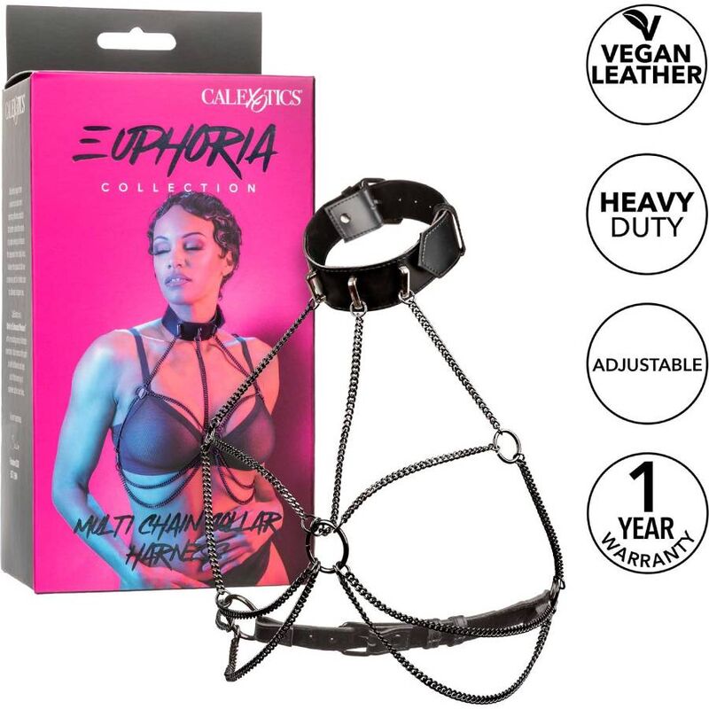 CALEXOTICS – EUPHORIA ARNÊS DE COLAR COM MÚLTIPLAS CORRENTES