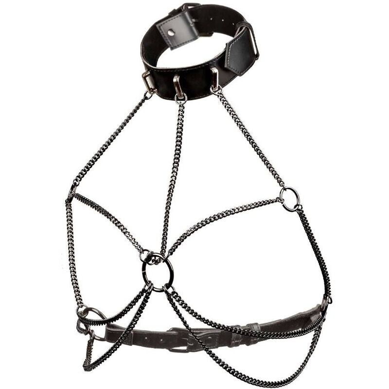 CALEXOTICS – EUPHORIA ARNÊS DE COLAR COM MÚLTIPLAS CORRENTES TAMANHO PLUS