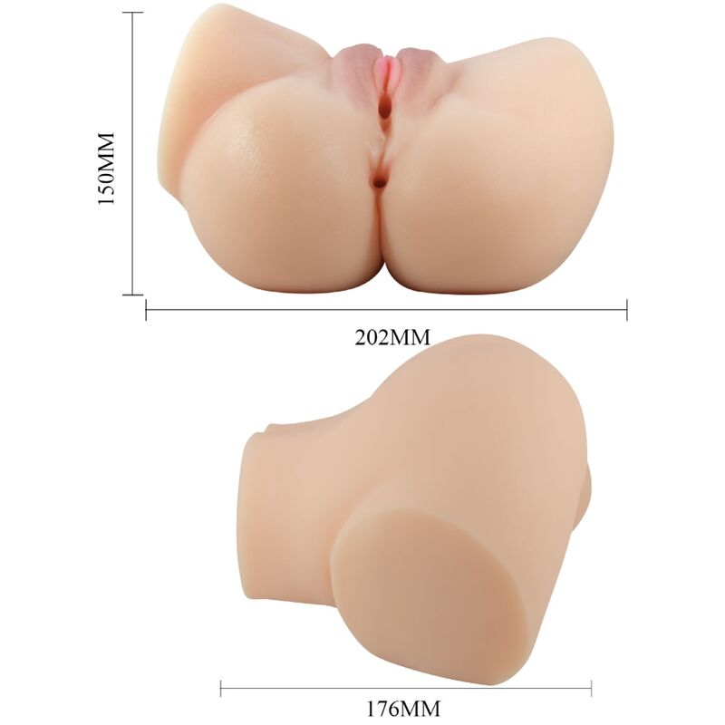 CRAZY BULL - VAGINA E ÂNUS REALISTAS COM VIBRADOR EMILIA