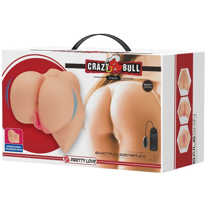 CRAZY BULL - VAGINA E ÂNUS REALISTAS COM VIBRADOR EMILIA