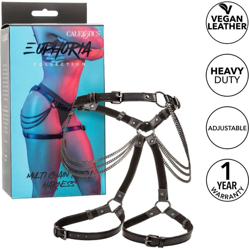 CALEXOTICS – EUPHORIA ARNÊS DE COXA COM MÚLTIPLAS CORRENTES