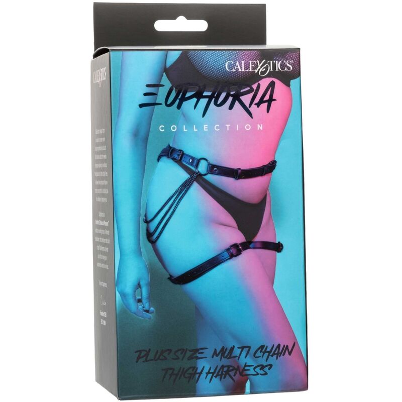 CALEXOTICS – EUPHORIA ARNÊS DE COXA COM MÚLTIPLAS CORRENTES TAMANHO PLUS