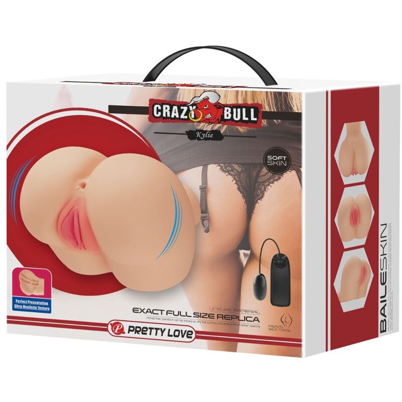 CRAZY BULL - VAGINA E ÂNUS REALISTAS COM VIBRADOR KYLIE