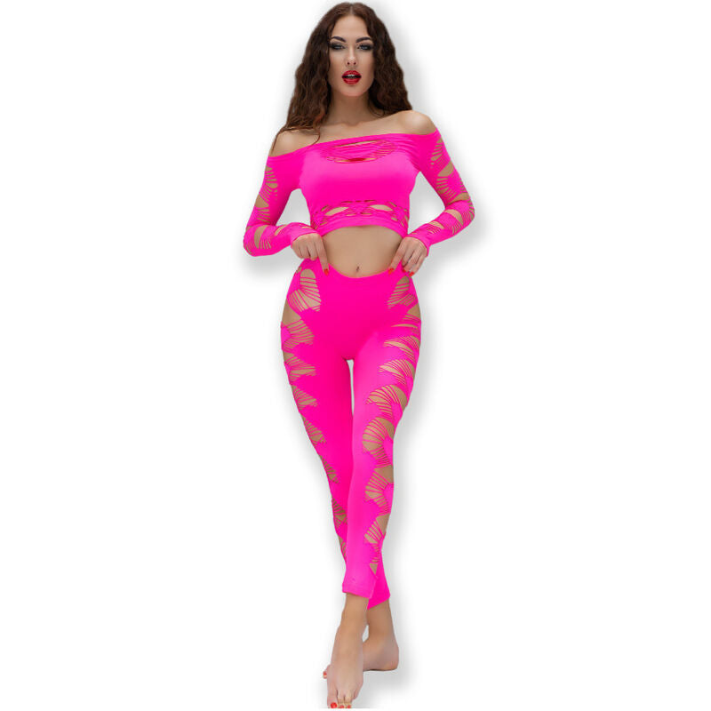 CHILIROSE - CR 4632 TOP & CALÇAS FUCSIA S/L