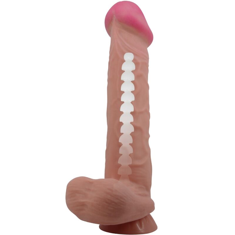 PRETTY LOVE - SLIDING SKIN SERIES DILDO REALISTA COM VENTOSA PELE DESLIZANTE MORENO 26 CM