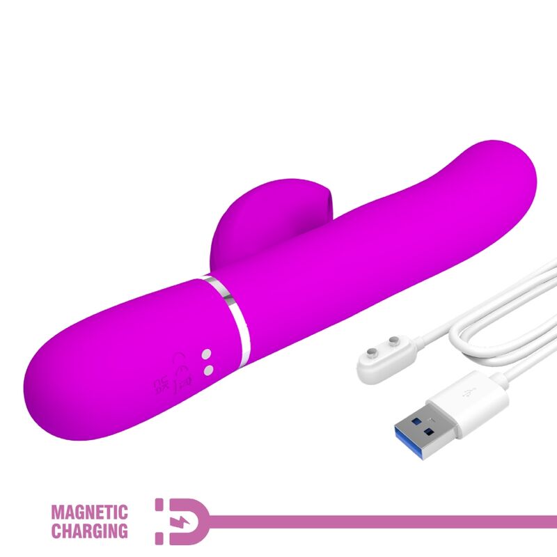 PRETTY LOVE - PERLITA VIBRADOR PONTO G 3 EM 1 MULTIFUNÇÕES VIOLETA