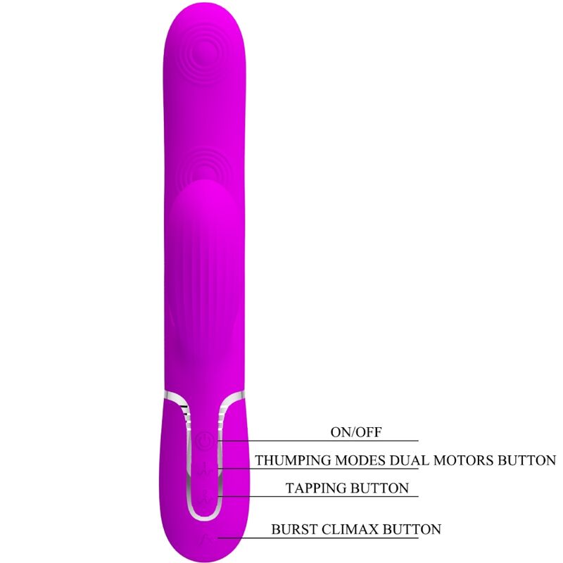 PRETTY LOVE - PERLITA VIBRADOR PONTO G 3 EM 1 MULTIFUNÇÕES VIOLETA