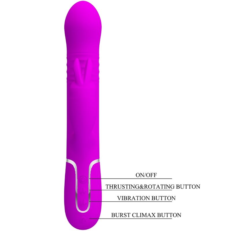 PRETTY LOVE - VIBRADOR COALE RABBIT COM PÉROLAS VIOLETA