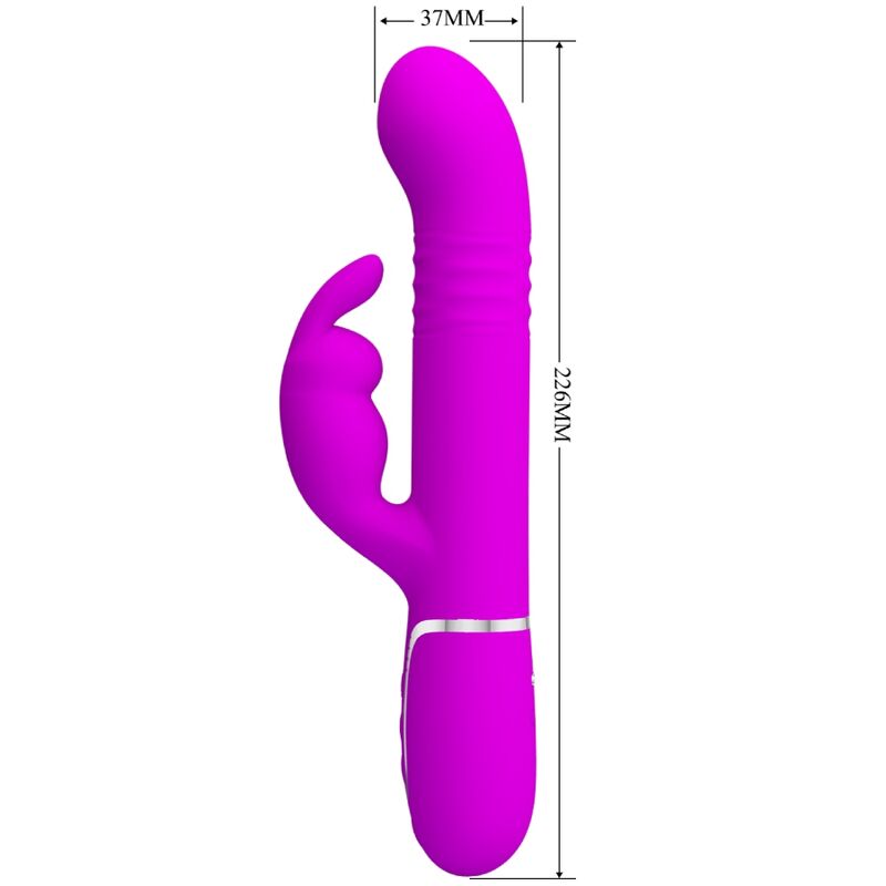 PRETTY LOVE - VIBRADOR COALE RABBIT COM PÉROLAS VIOLETA