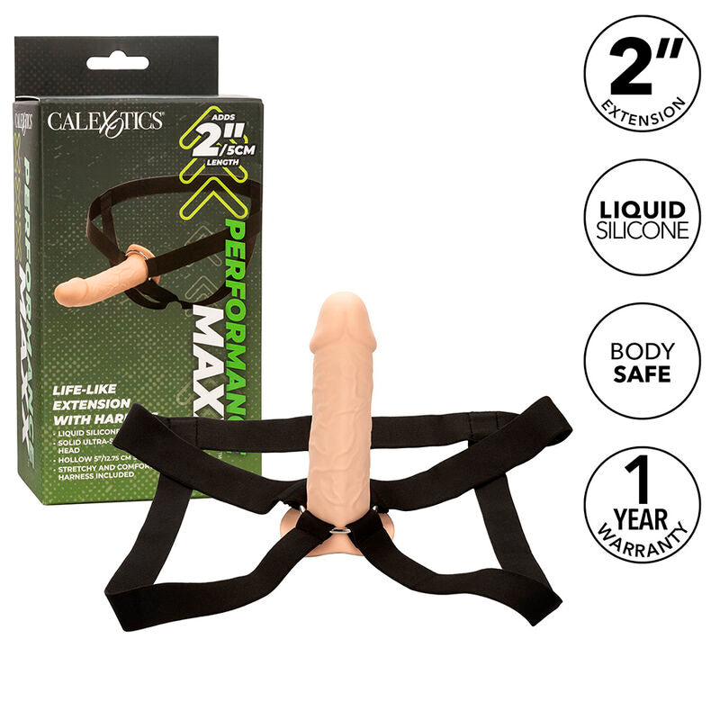 CALEXOTICS - PERFORMANCE MAXX EXTENSOR REALISTA COM ARNÊS CLARO