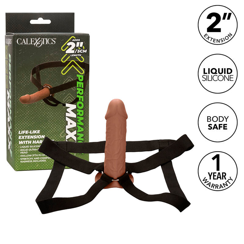 CALEXOTICS - PERFORMANCE MAXX EXTENSOR REALISTA COM ARNÊS MORENO