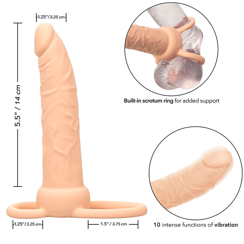 CALEXOTICS - PERFORMANCE MAXX DUPLO PENETRADOR RECARREGÁVEL TOM PELE CLARO