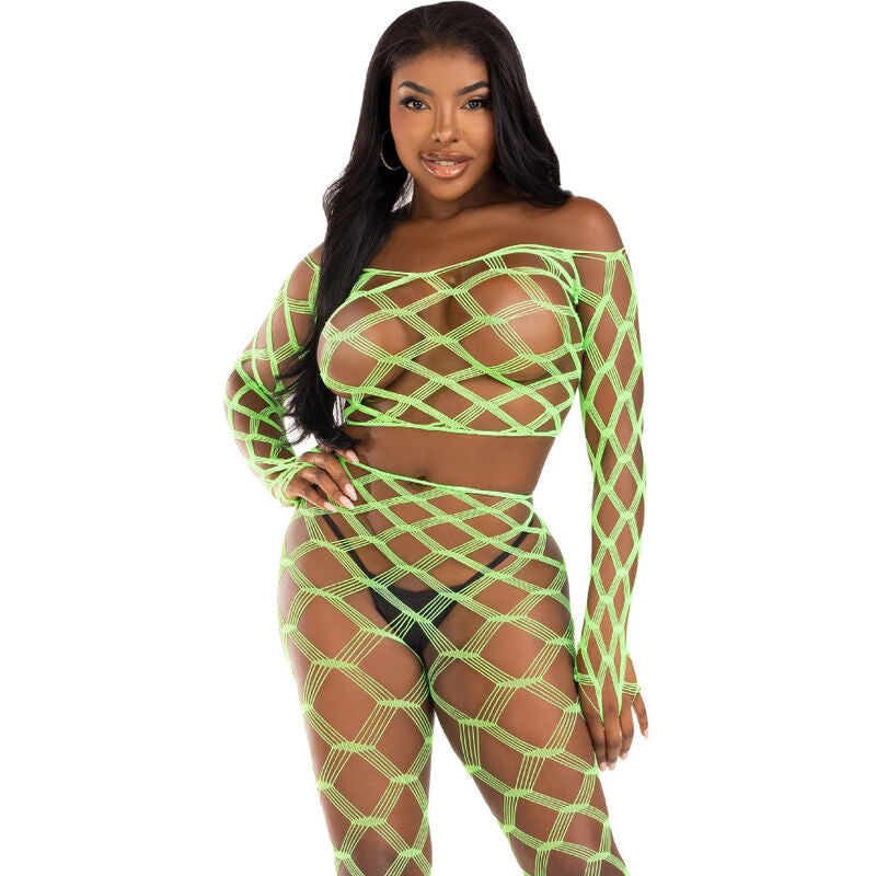 LEG AVENUE - TOP & LEGGINGS HARDCORE VERDE