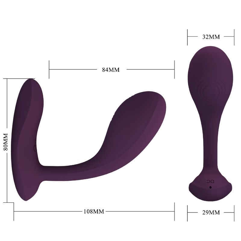 PRETTY LOVE - BAIRD VIBRADOR PONTO G 12 MODOS RECARREGÁVEL LILÁS APP