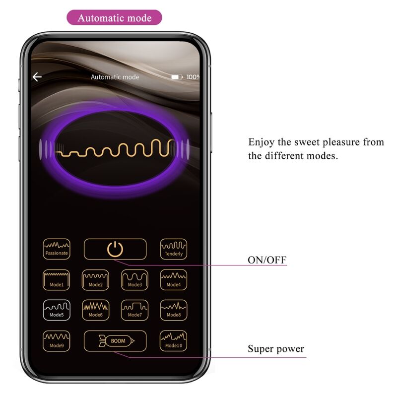 PRETTY LOVE - BAIRD VIBRADOR PONTO G 12 MODOS RECARREGÁVEL LILÁS APP