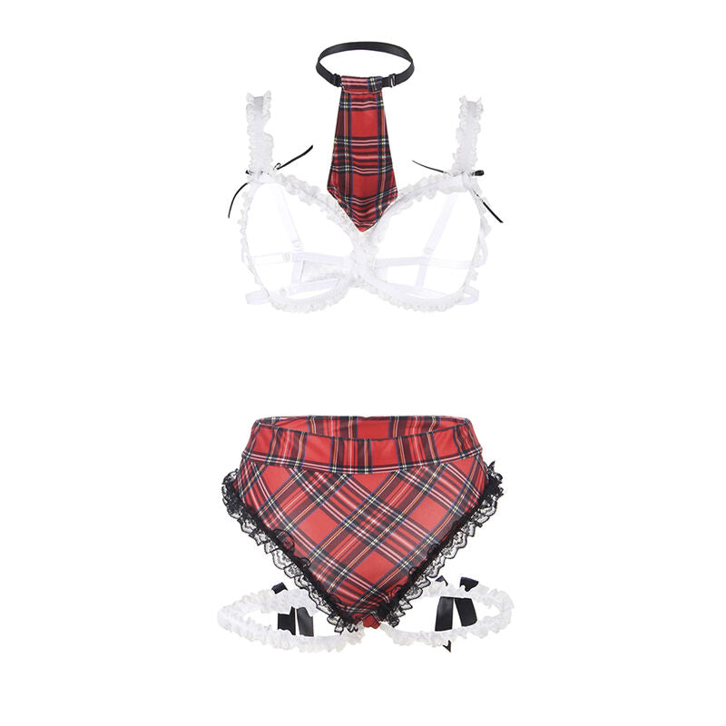 SUBBLIME - SEXY STUDENT COSTUME WITH L/XL BRA