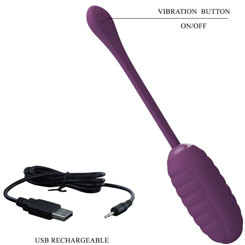 PRETTY LOVE - CASPER RECHARGEABLE PURPLE VIBRATOR EGG