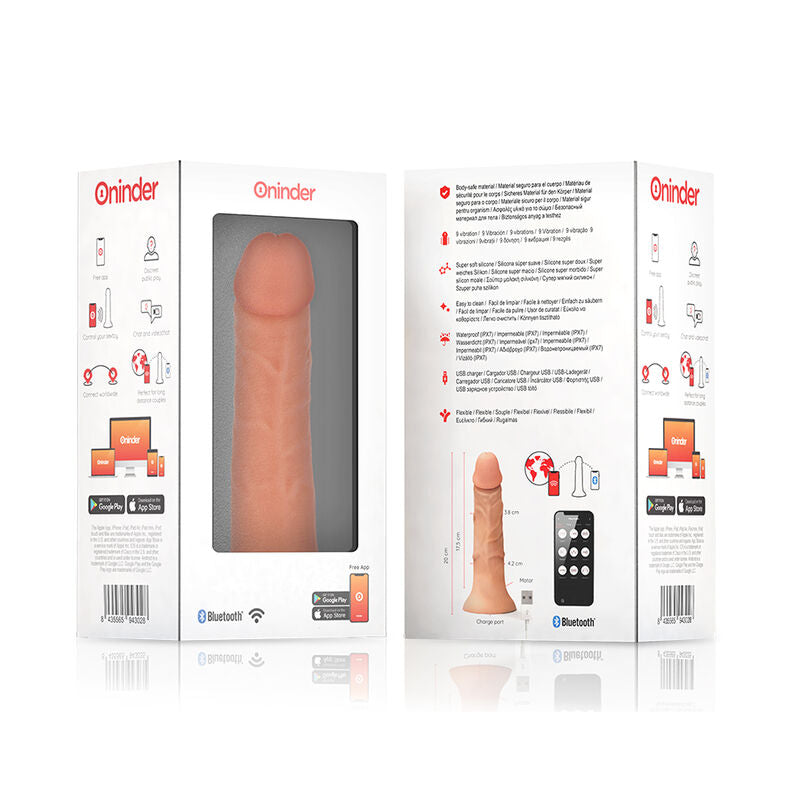 ONINDER - MEDIUM BOGOTÁ CYBER REALISMO VIBRAÇÃO 20 CM Ø 4.2 CM APP GRATUITA