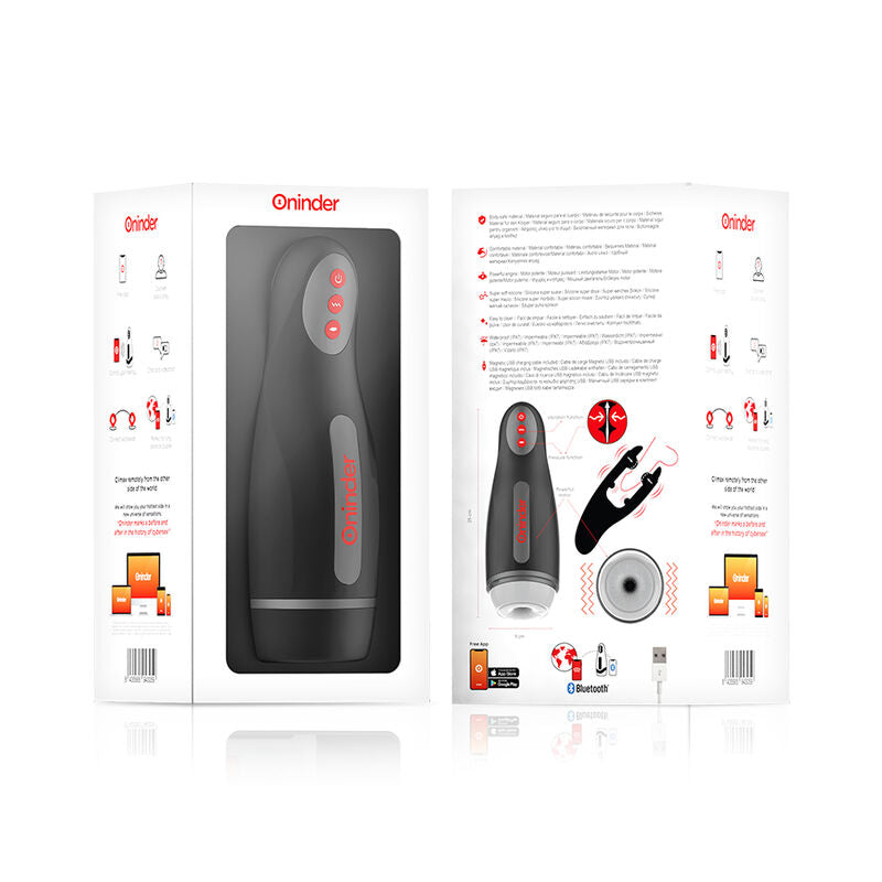 ONINDER - SEOUL MASTURBADOR MASCULINO COM COMPRESSÃO E VIBRAÇÃO - APP GRATUITA