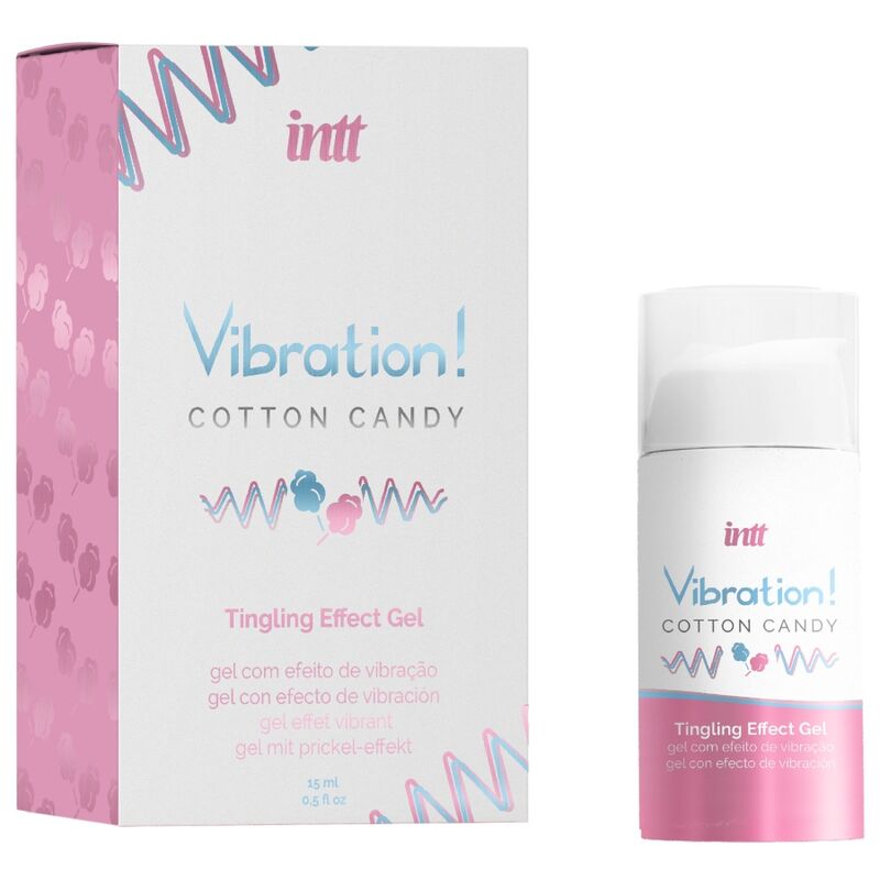 INTT - POTENTE ESTIMULANTE ÍNTIMO GEL VIBRADOR LÍQUIDO ALGODÃO DOCE 15 ML